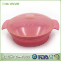 food grade round foldable silicone bowl